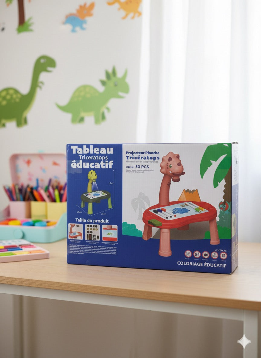 Tableau Éducatif Tricératops - Projecteur Planche