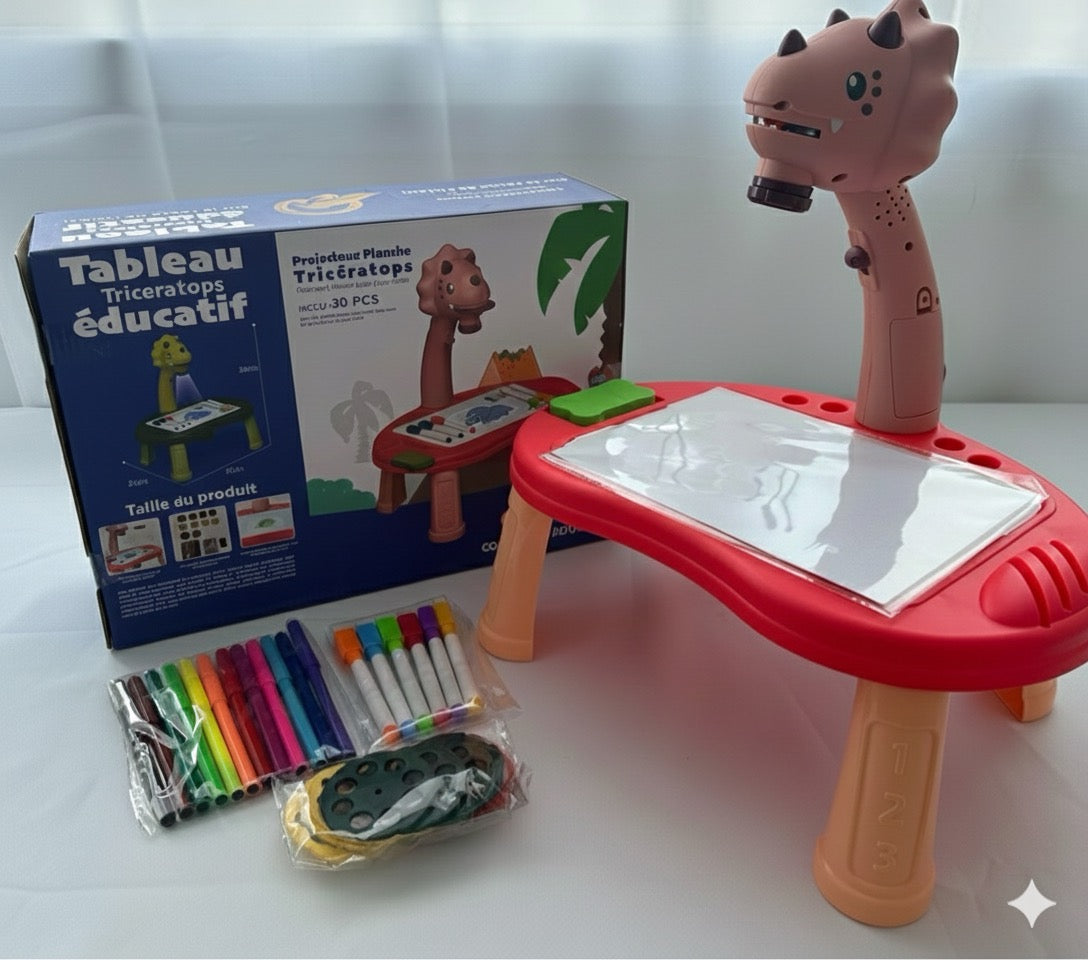 Tableau Éducatif Tricératops - Projecteur Planche