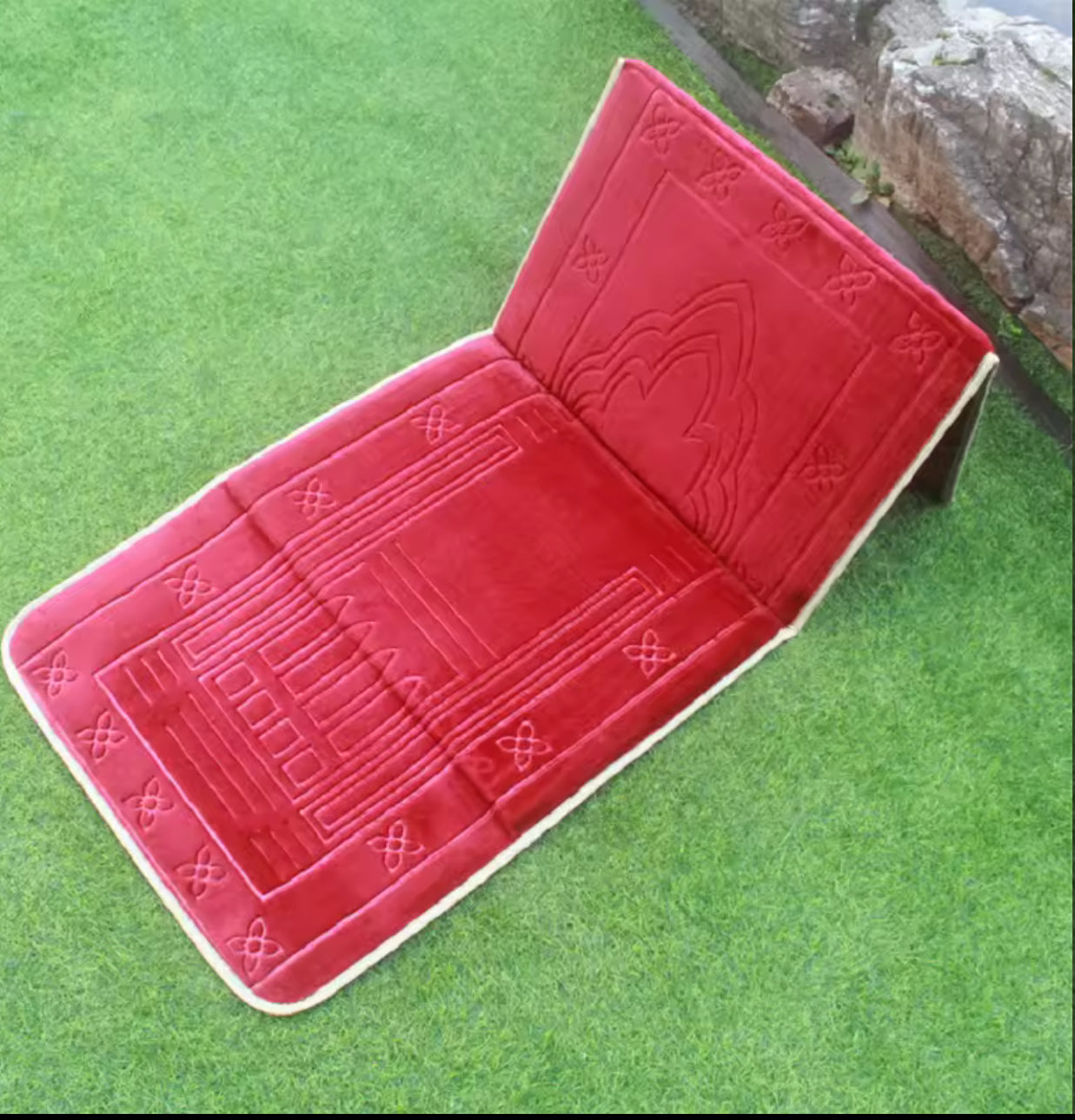 Tapis de prière pliable épais avec dossier