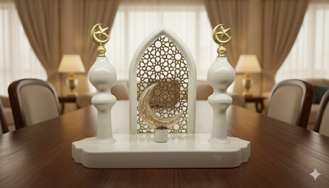 Décoration de table de mosquée