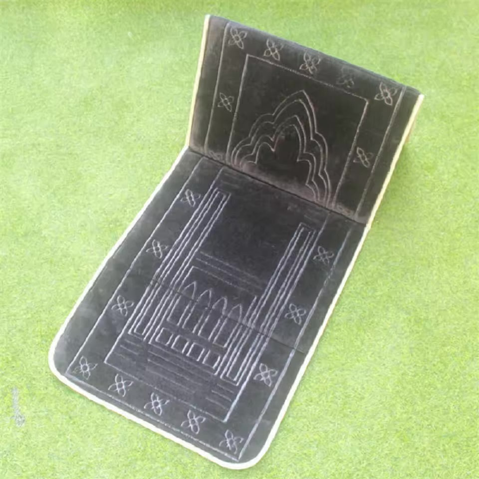 Tapis de prière pliable épais avec dossier