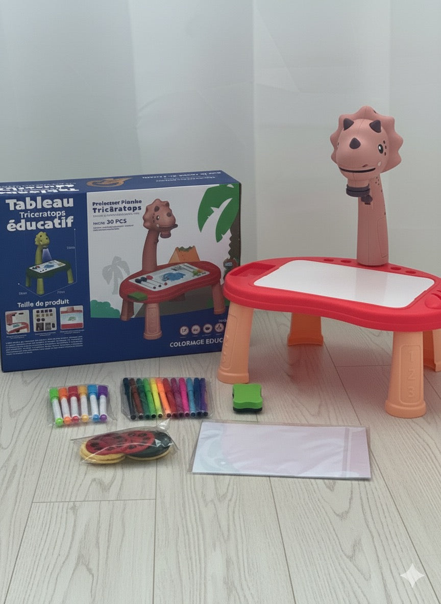 Tableau Éducatif Tricératops - Projecteur Planche